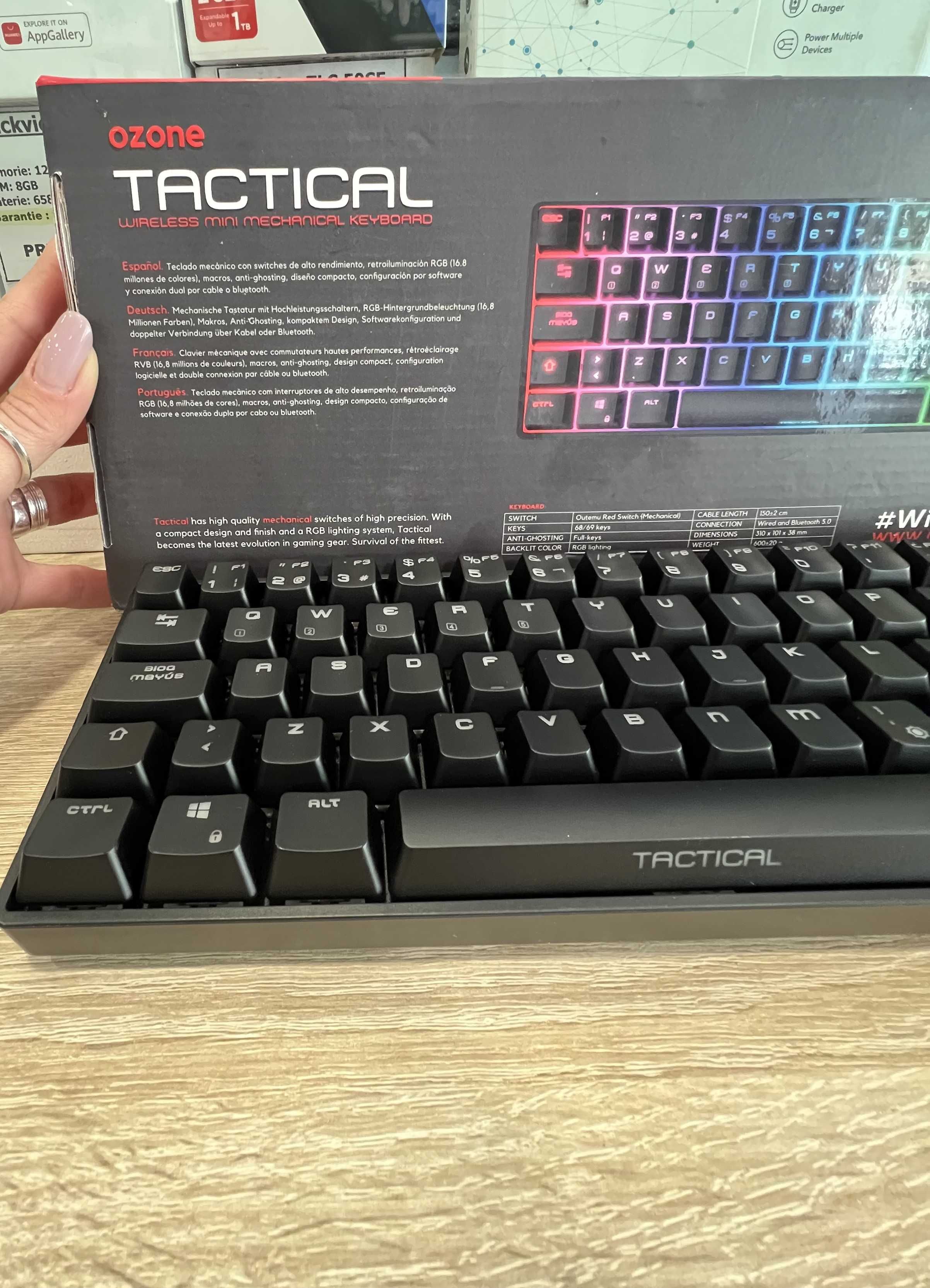 Tastura gaming OZONE 3 Tactical cu Bluetooth si Fir - NOUA!!!