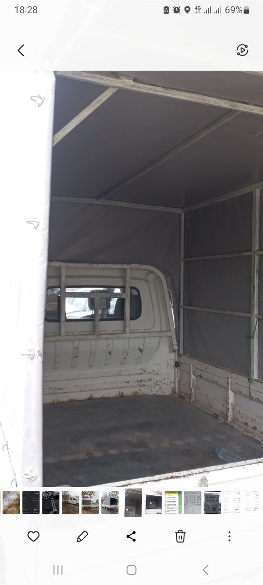 Тент. changan дубл кабина