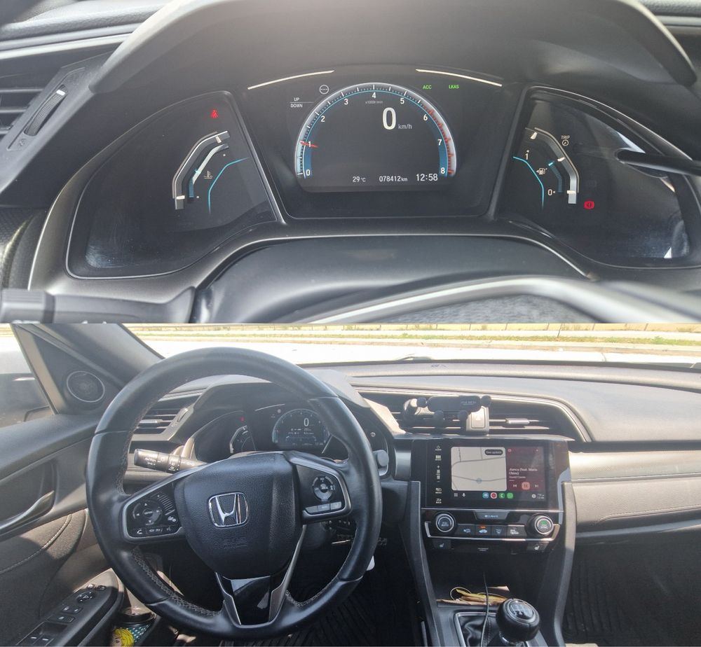 Honda civic 2019, 1000cc, benzina 78400km