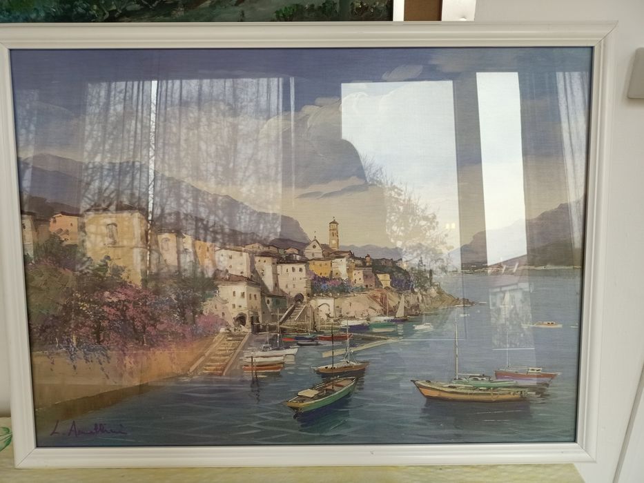 Tablou peisaj mediteranean din Italia