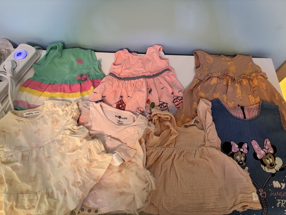 Дрехи за момиче 3-6 68см