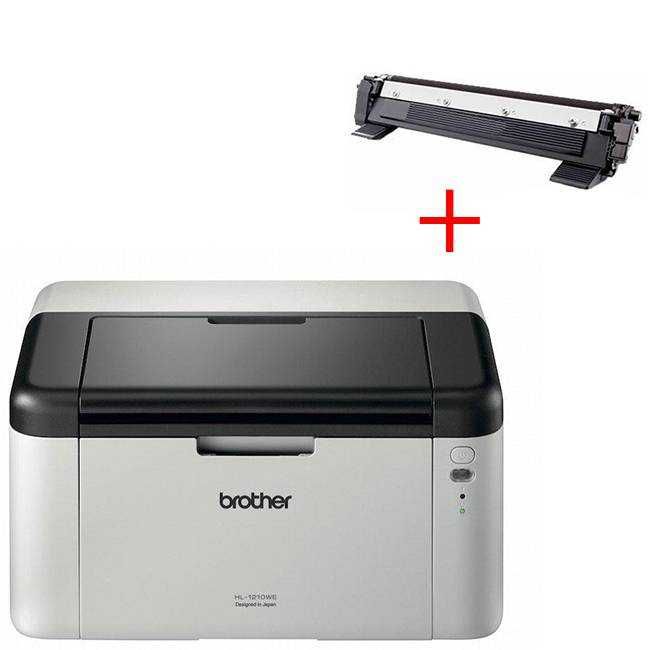 Лазерен принтер BROTHER HL-1210WE черно- бял, безжичен печат