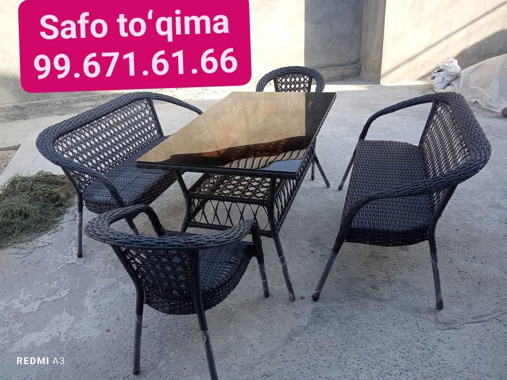 Safo devan rattan tolali stol stullar