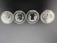 1 унция сребърна инвестиционна монета коала различни години