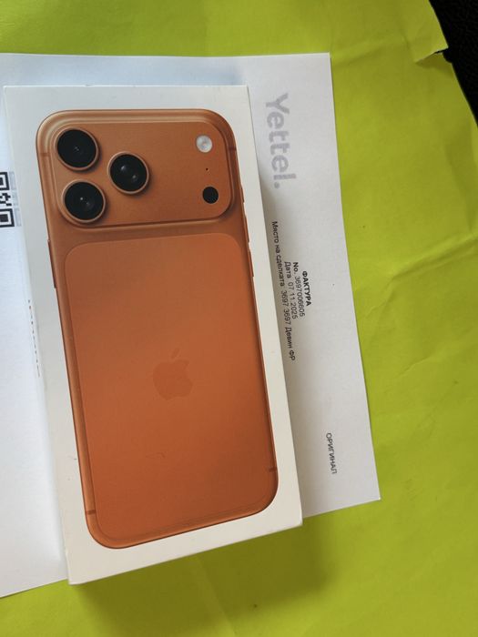 ЗАПЕЧАТАН 256GB iPhone 17 Pro Max Yettel Гаранция 3г. 2028 Orange