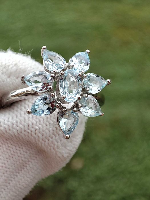 925 Inel argint cu topaz masura 17