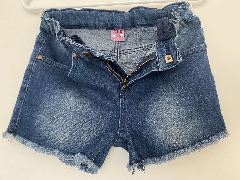 Pantaloni scurți blugi fetiță -Zara/ Y.F.K- 152 cm/11-12 ani.