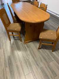 Set masa cu scaune  lemn masiv