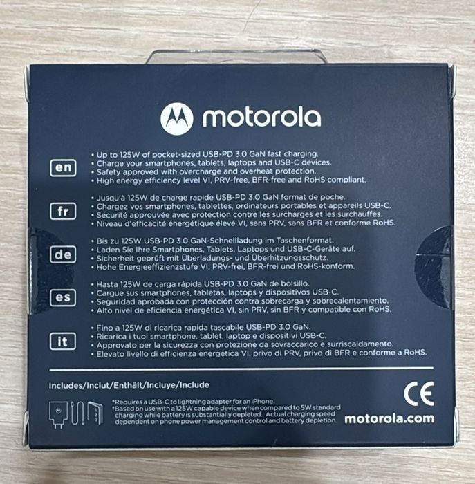 Incarcator originala Motorola TurboPower 125W + cablu usbC Moto Edge G