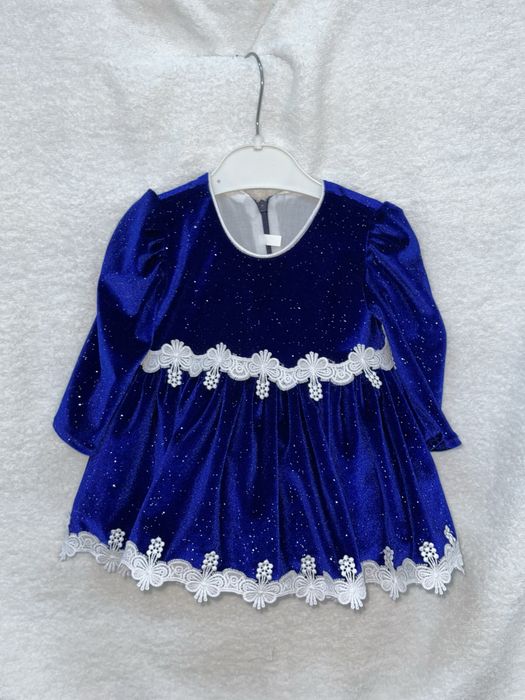 Rochie de fetita din catifea, diverse culori 3 luni- 2 ani