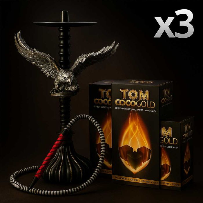 Narghilea de colecție cu vultur – Set complet, stare foarte bună