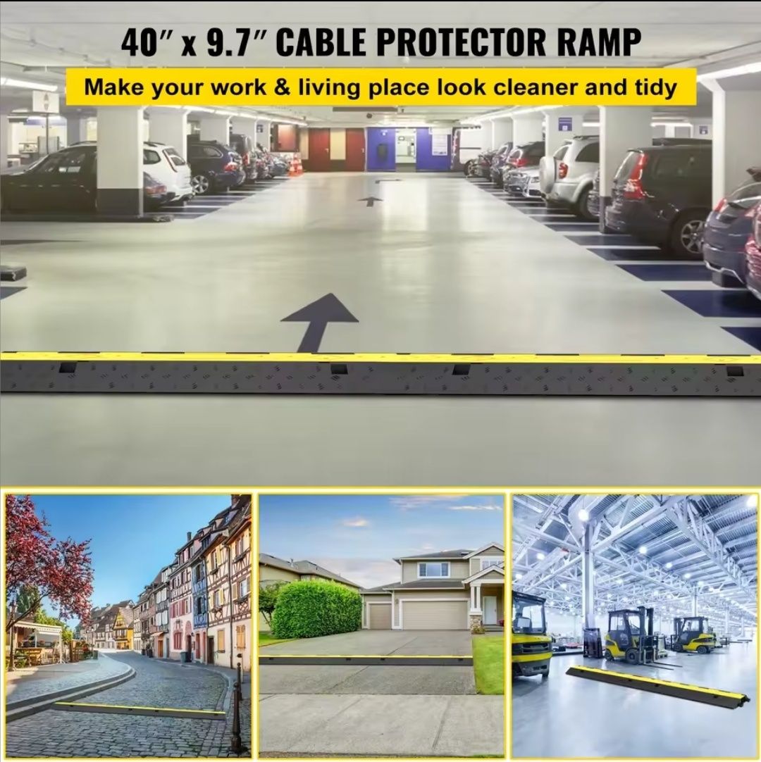 VEVOR Rampă de protecție pentru cablu cu 2 canale, rampă de protecție