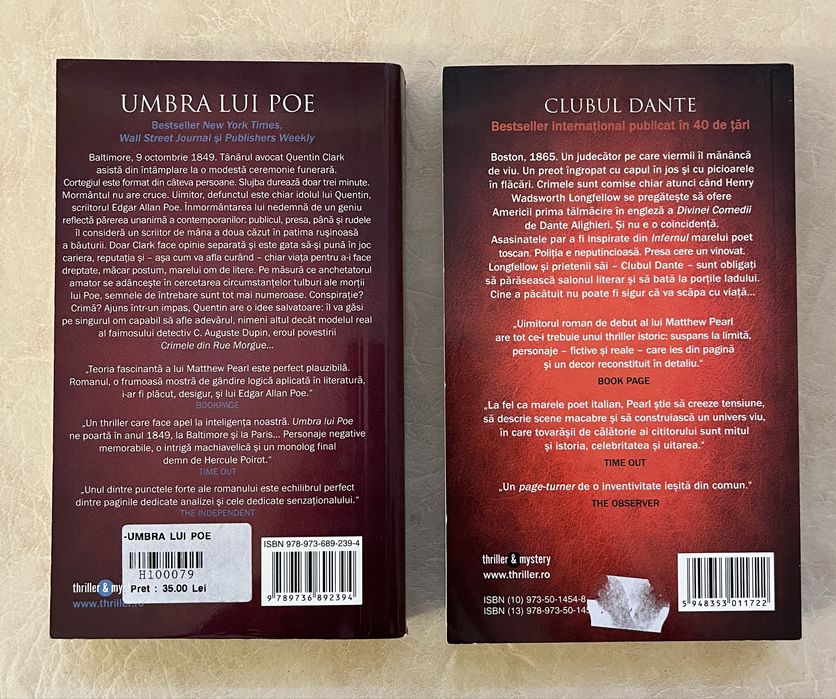 Set 2 romane din colectia thriller & mistery