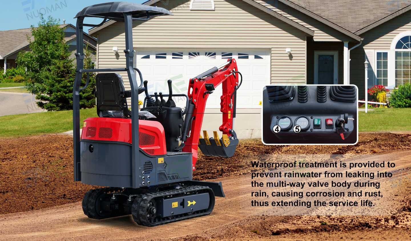 Mini excavator 1,2 tona