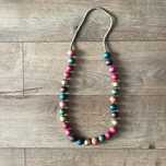 COLIER dama lemn | multicolor | accesoriu gat | bijuterie | margele
