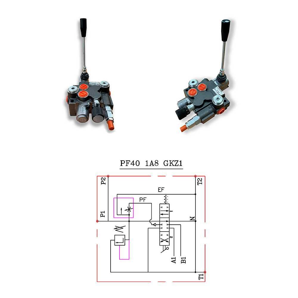 Гидрораспределитель с регулятором расхода PF40-A1, PF40-A8, PF40-D8