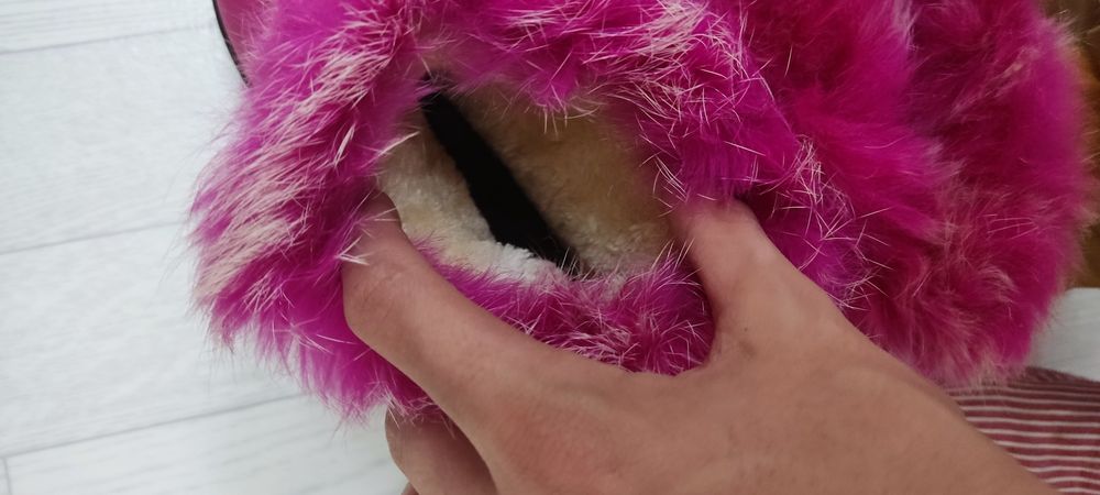 Зимние сапожки  коричневые и розовые