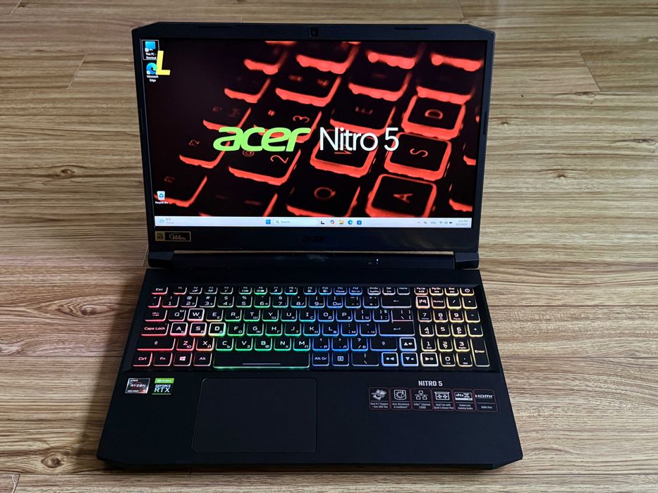 144Hz Nitro`Ryzen 5-5600H/RTX 3060/16GB RAM/512GB SSD/FHD IPS/Бат 8ч