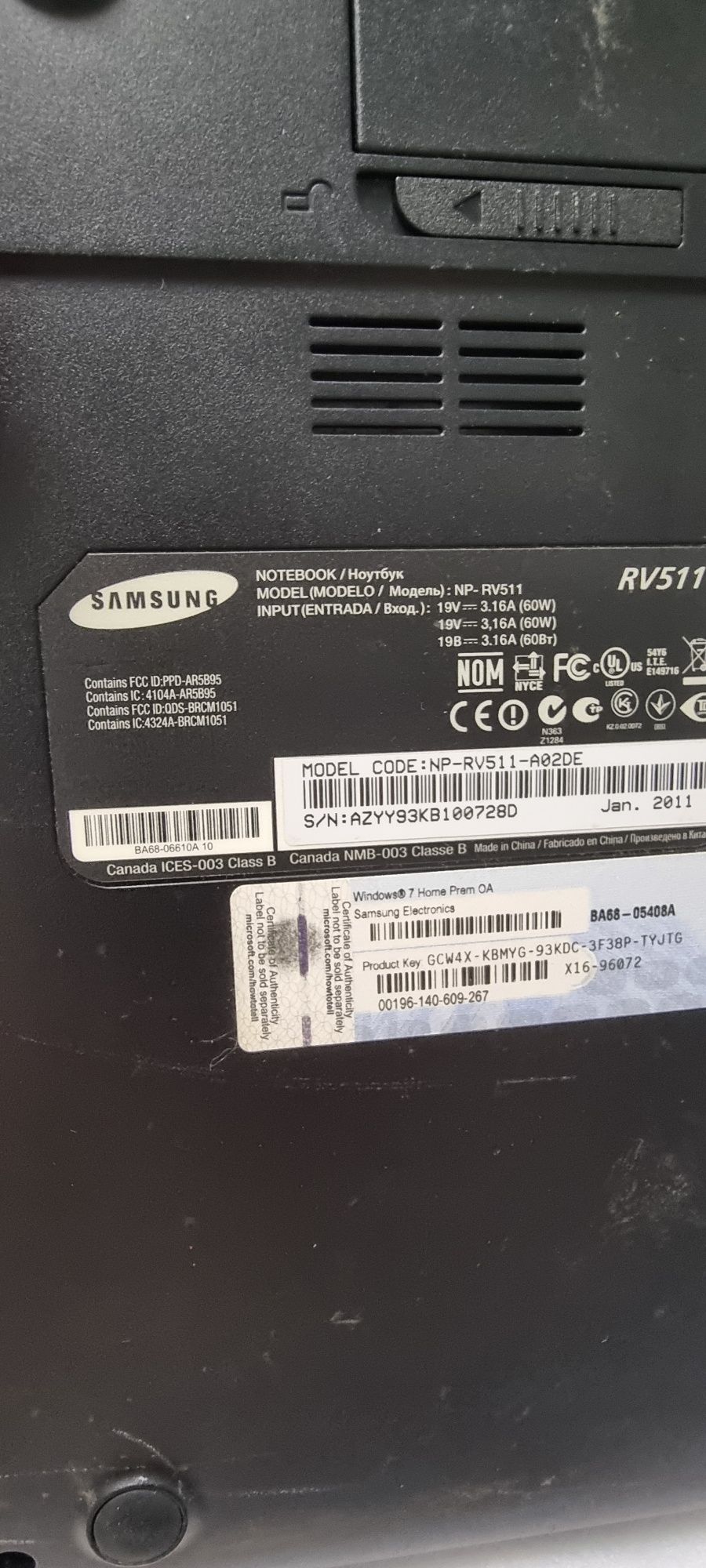 Лаптоп Samsung RV511 за части