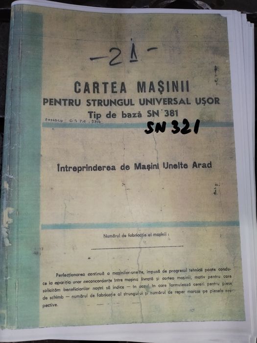 Carte strung,freză, mașină rectificare