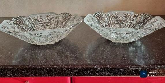 Хрусталь Ваза Болшое Новый ГУСЬ завод 2штук Советский