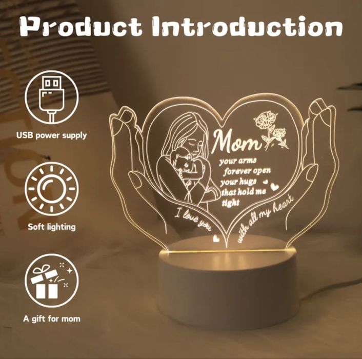 Lampa Decorativă cu Mesaj pentru Mamă – Ideea de Cadou Ideală