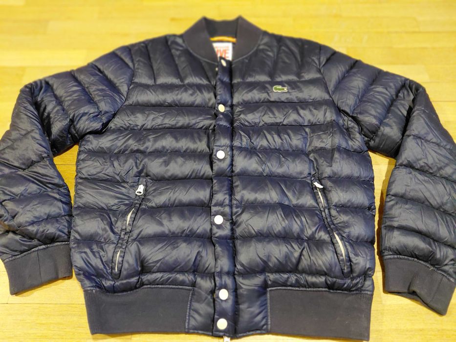 Lacoste Live пухено яке тип бомбър пухенка оригинал 80% пух тъмносиня