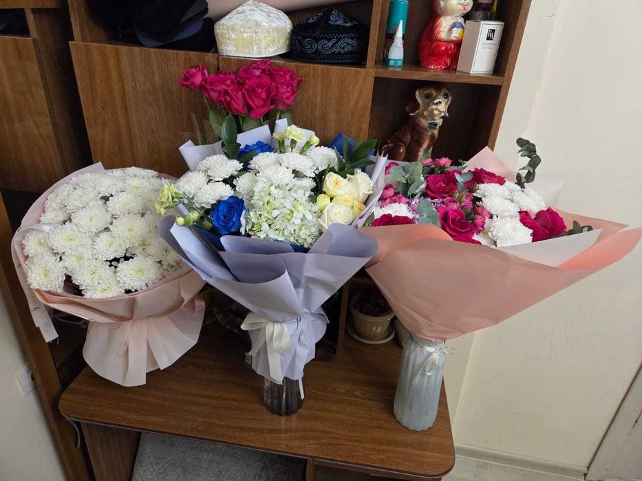 Свежий пышный букеттер сатылады арзанга