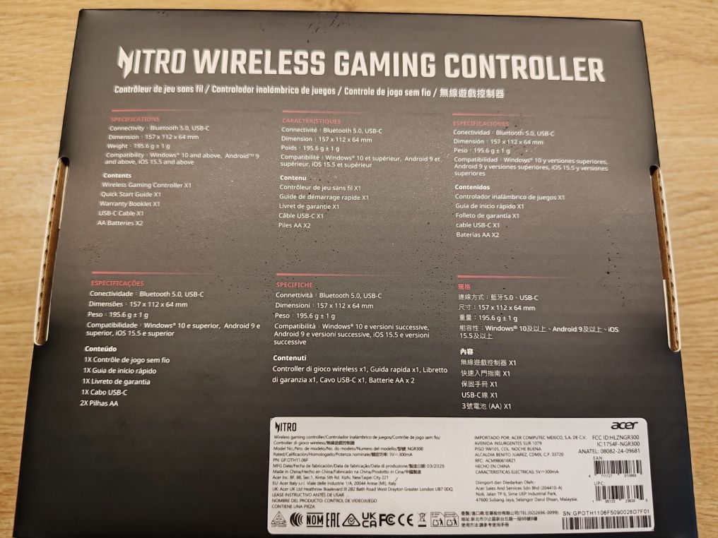 Acer Nitro NGR300 wireless controller