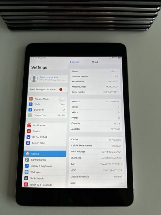 Apple iPad Mini 3 Cellular data 16gb