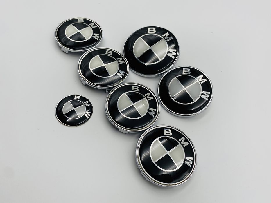 Set Embleme BMW negru/alb 7 bucati