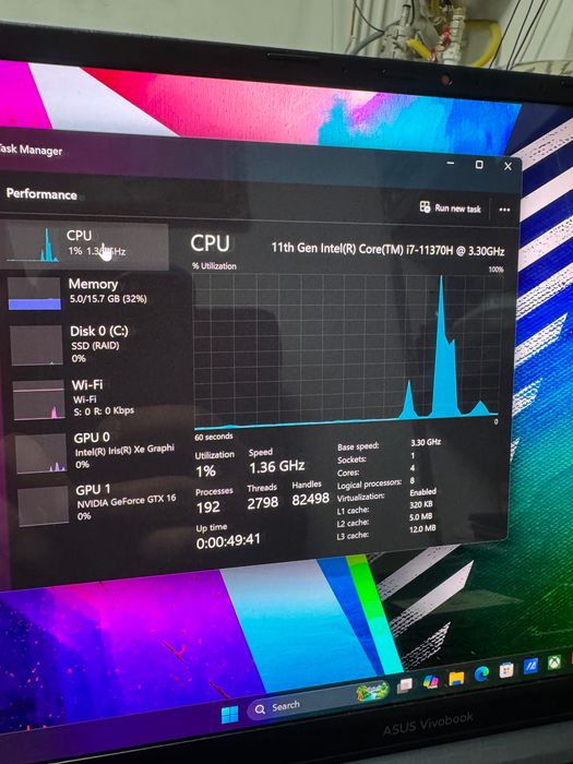 Asus VivoBook Pro 14 OLED i7-11370h 16gb 1650 Max Q