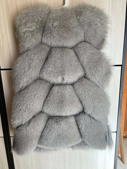 Дамски елек от сребърна лисица