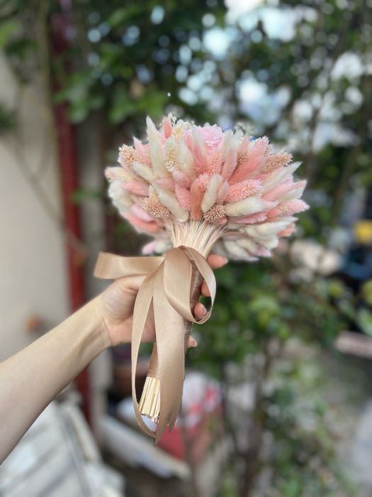 Buchet de cununie, nunta, din flori naturale criogenate