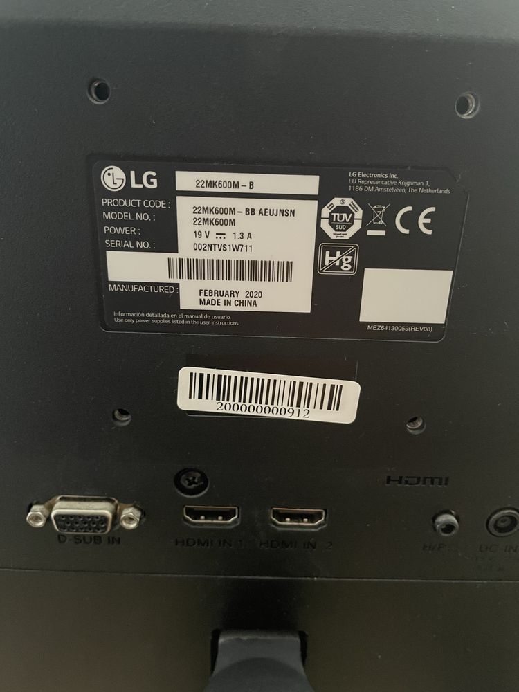 Монитор LG 22Mk600M-B