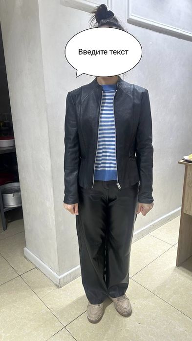 Кожаные пиджак Манго