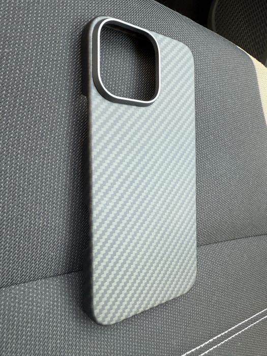 Vand husa bumper kevlar carbon Iphone 16 PRO MAX, compatibila MagSafe