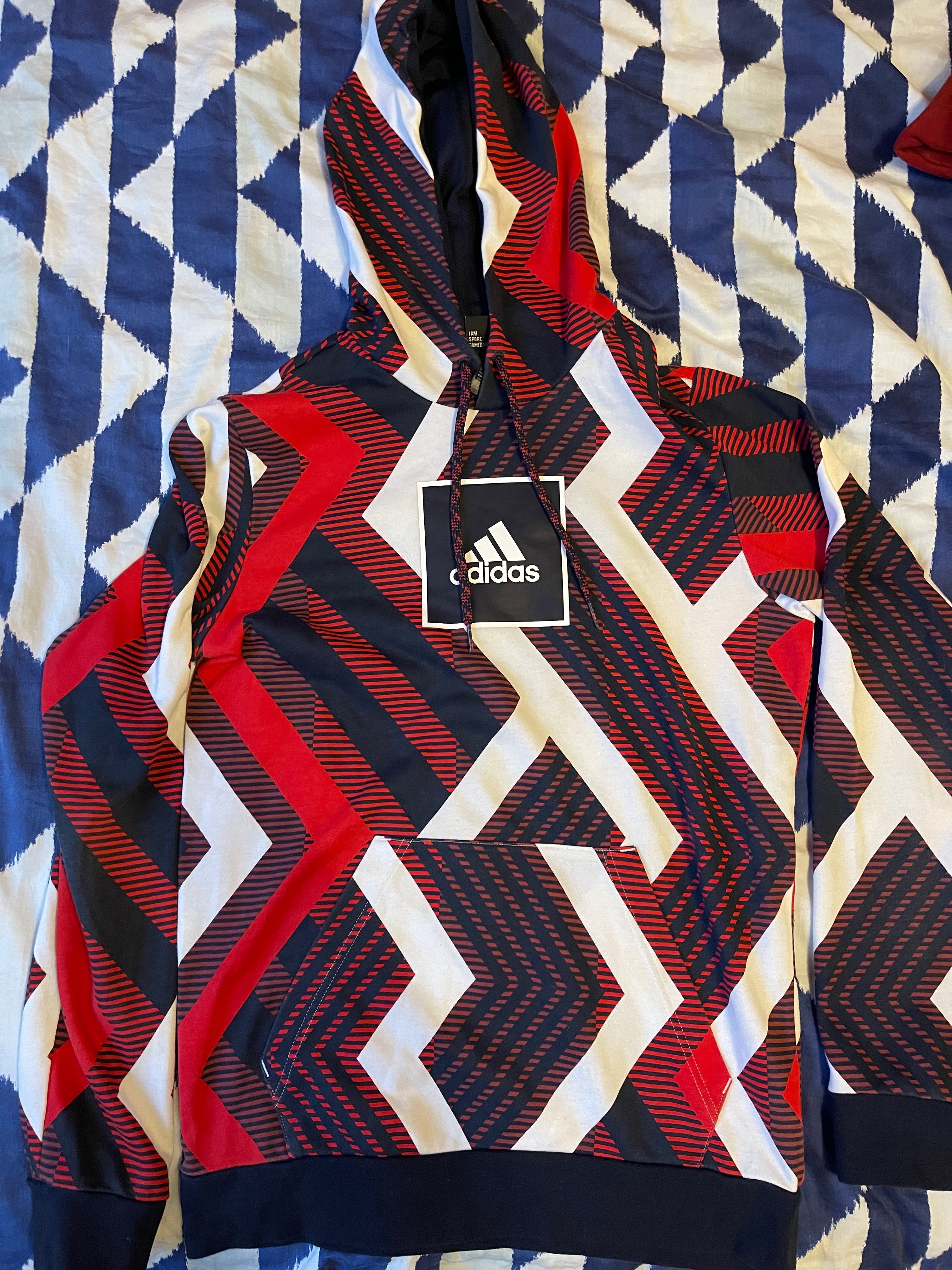 Adidas hoodie - red and blue