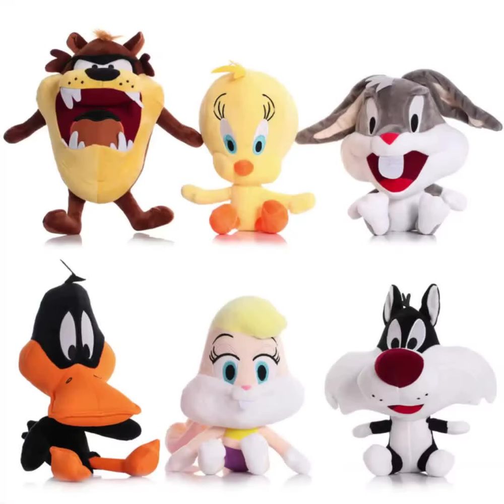 Плюшена играчка Looney Tunes, Бъгс Бъни, Туити, Тазманийски дявол и