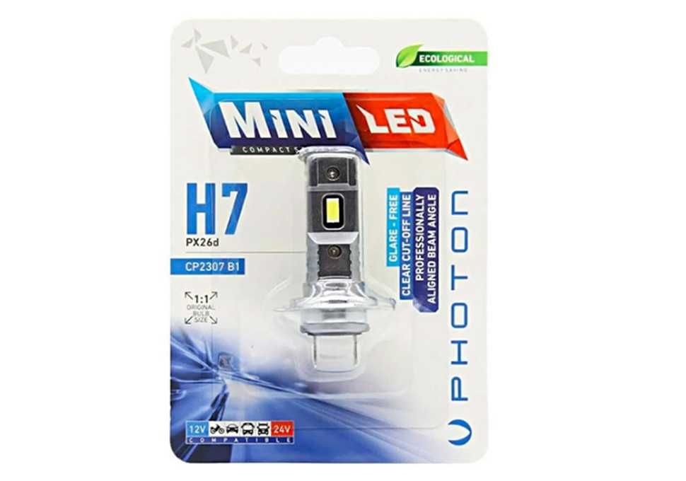LED крушки Mini H7 Compact, 12-24V