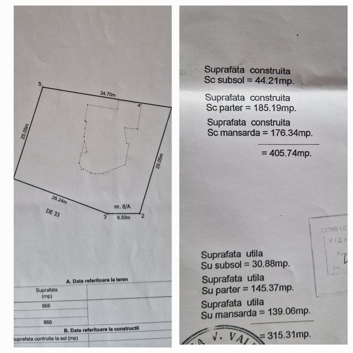 D+P+M in constructie Micalaca teren 966mp
