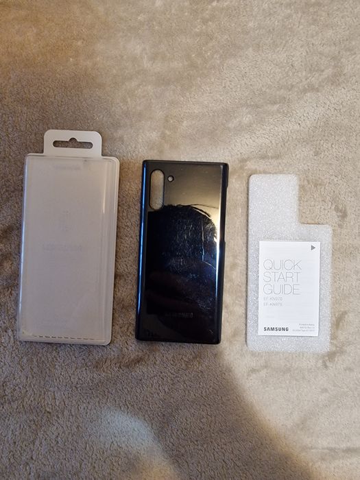 Husa Samsung Galaxy Note 10 Led Cover Black Original nou