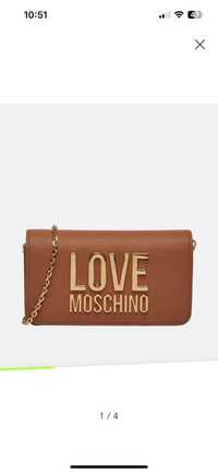 Love Moschino кожена чанта