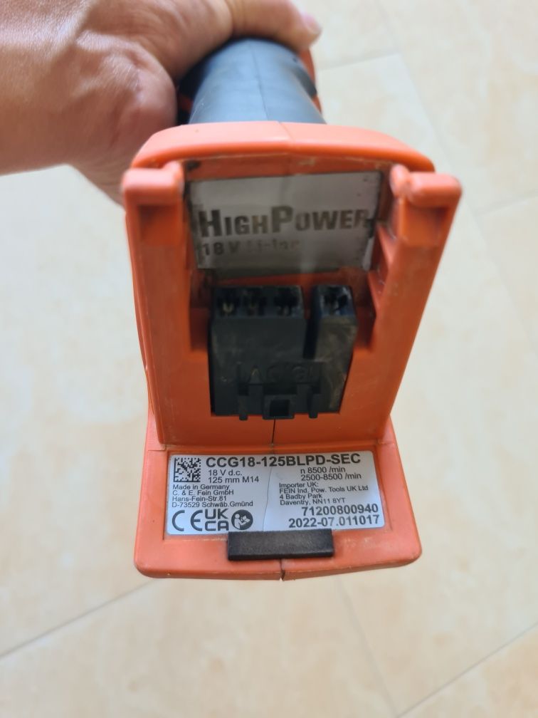 Fein CCG 18-125 BLPD-SEC  /  polizor unghiular