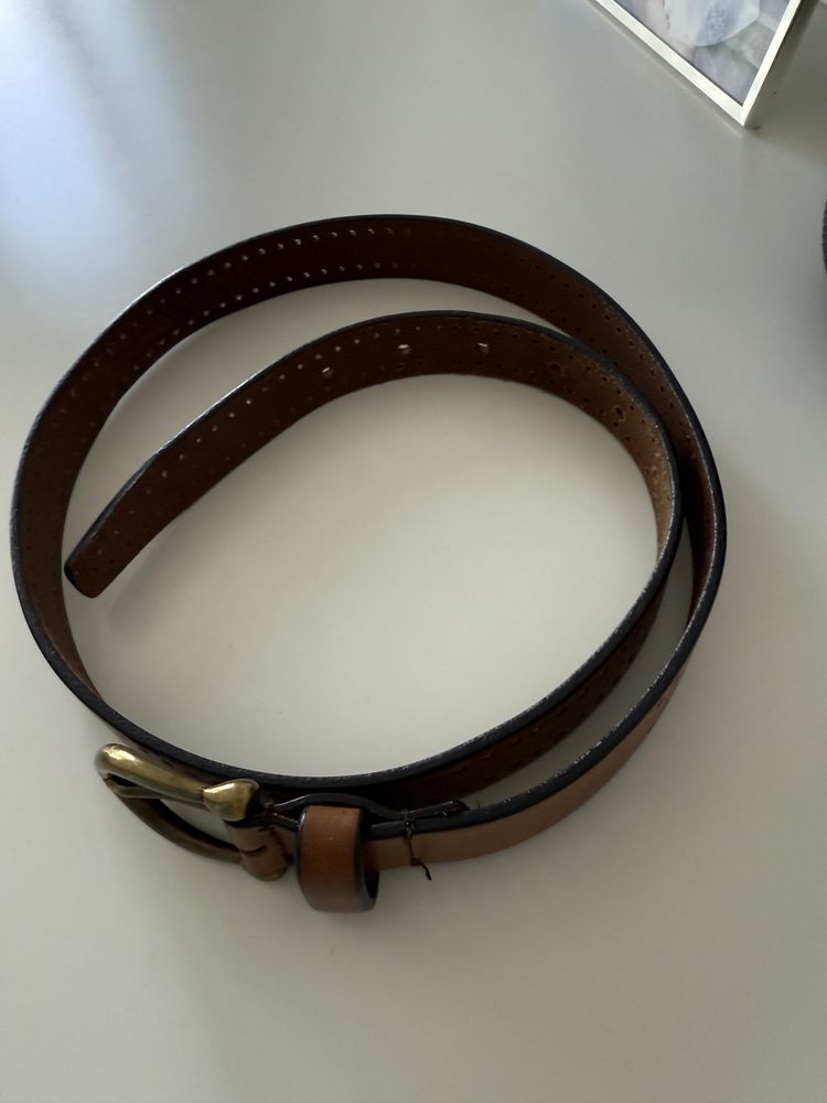 Кафяв кожен колан Massimo Dutti