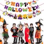 Декорации „Happy Halloween“, за Хелоуин с Тиква и Прилепи