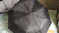 Мужской черный зонт полуавтомат подойдет элегантному мужчине