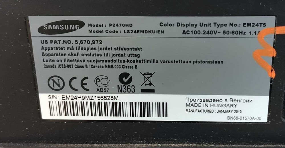 Televizor LED Samsung P2470HD - 24 inch/61 cm