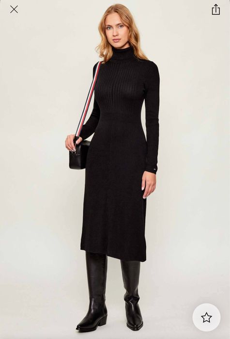 Рокля Tommy Hilfiger с добавка коприна, размер ХЛ