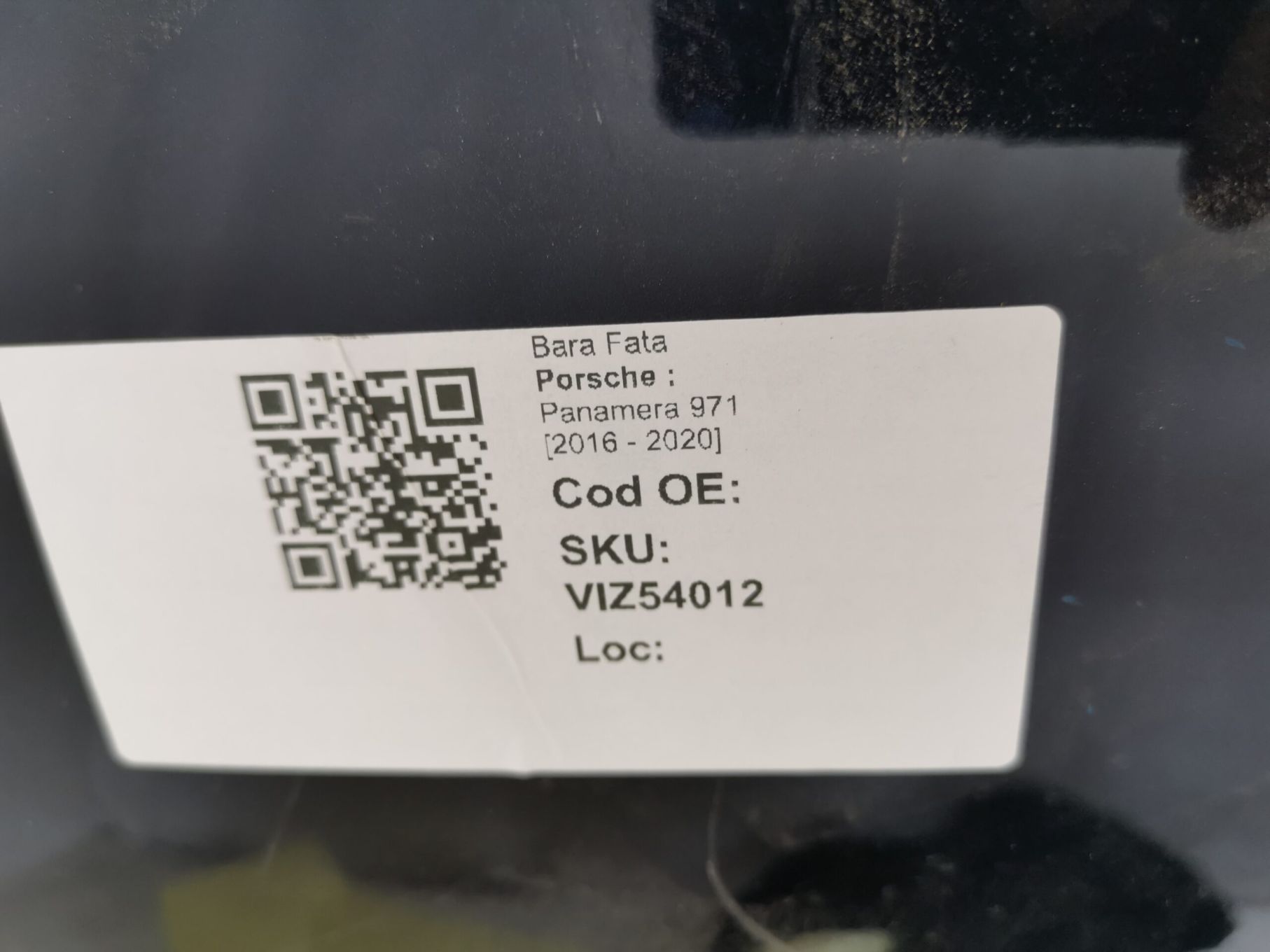 Bara Fata Porsche  Panamera 971 2016 2017 2018 2019 2020 Original In S